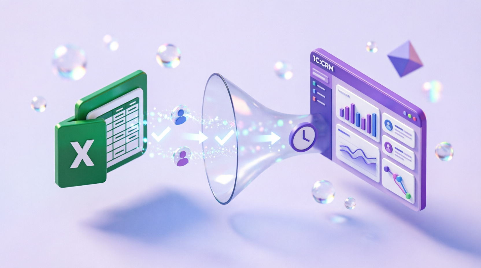 Гайд: Как правильно перенести клиентскую базу из Excel в 1С:CRM без потерь и простоев